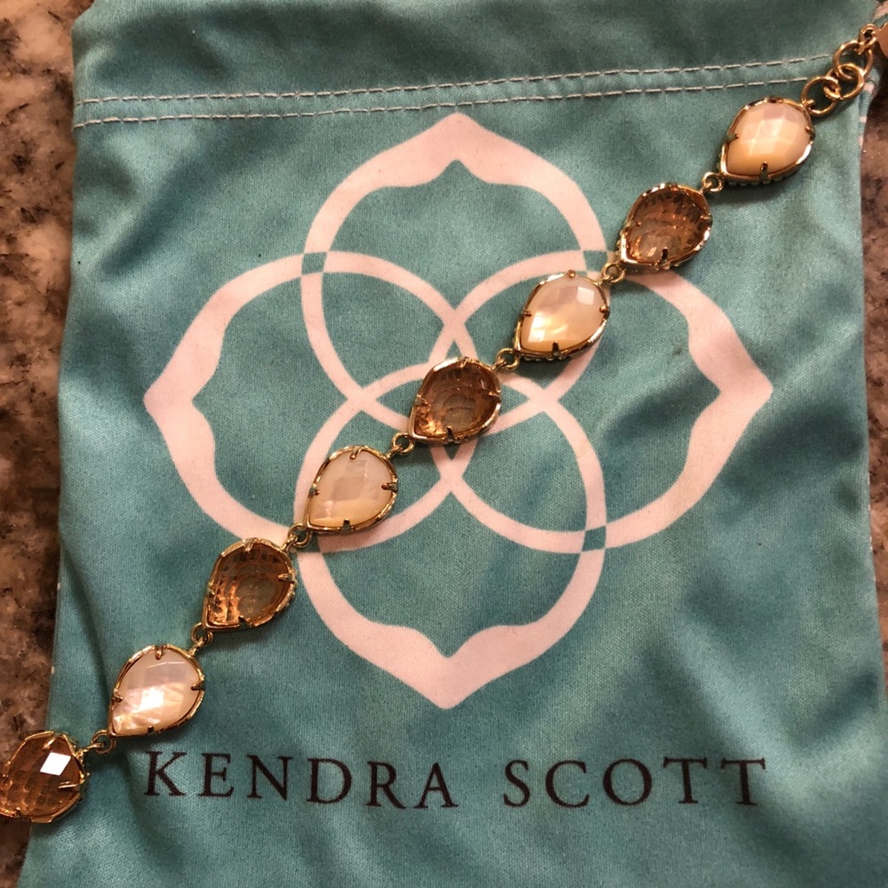 Kendra Scott Ivory and Peach Brynn Bracelet